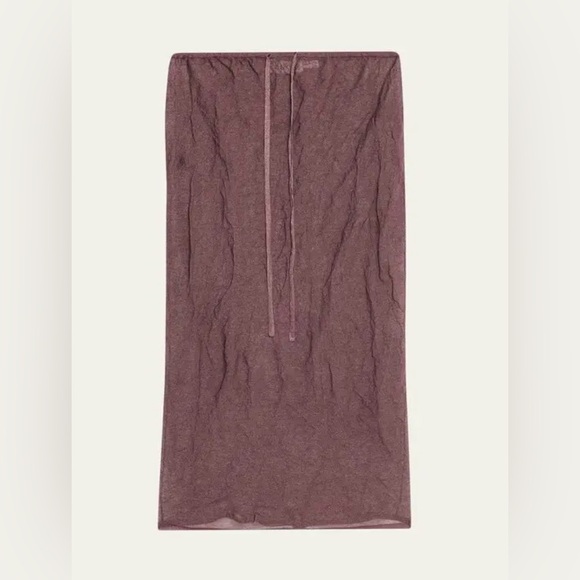 Zankov Rickie Sheer Knit Skirt Size M/L Purple – $895 Retail Needs Repair